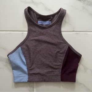 Outdoor Voices Tri-Tone Athena Crop Top
